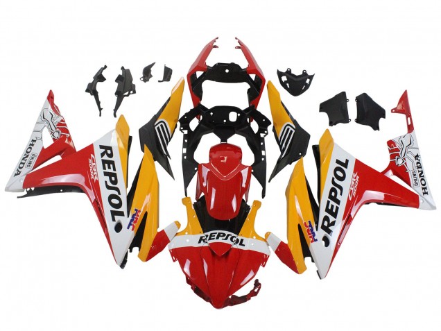 Carenados Moto Honda CBR500R 2016-2018 - Amarillo Blanco Rojo Repsol HRC Fábrica