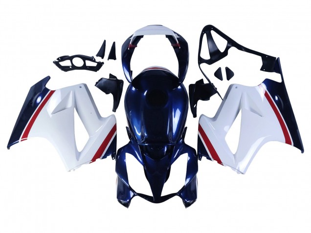 Carenados Moto Honda VFR 800 2002-2013 - Blanco Rojo Azul Oscuro Fábrica