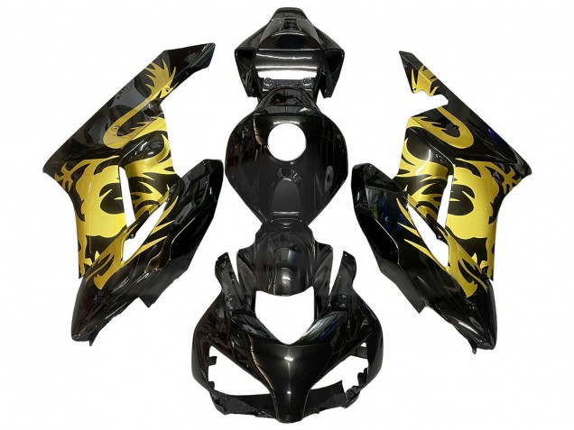 Carenados Moto Honda CBR1000RR 2004-2005 - Oro Negro Brillante Dragón Fábrica
