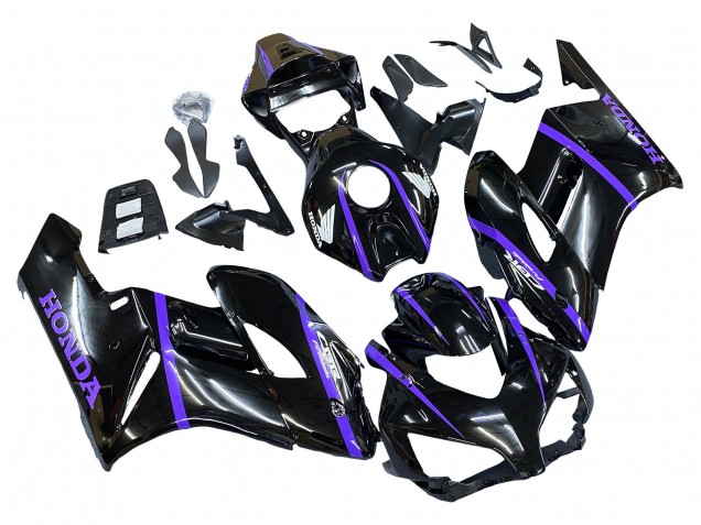 Carenados Moto Honda CBR1000RR 2004-2005 - Negro Brillante Púrpura Raya Fábrica