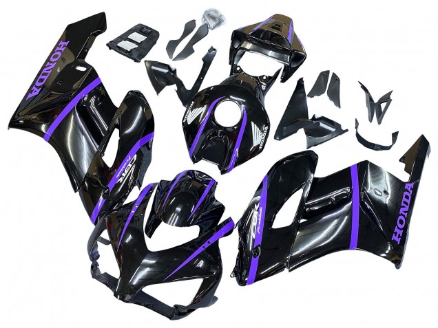 Carenados Moto Honda CBR1000RR 2004-2005 - Negro Brillante Púrpura Raya Fábrica