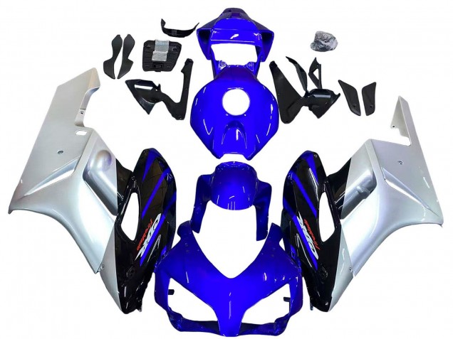 Carenados Moto Honda CBR1000RR 2004-2005 - Plata Azul Negro Brillante Fábrica