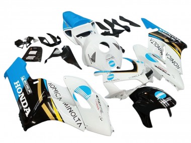 Carenados Moto Honda CBR1000RR 2004-2005 - Blanco Azul Claro Amarillo Negro Konica Minolta Fábrica