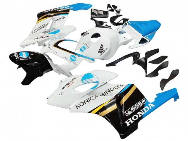 Carenados Moto Honda CBR1000RR 2004-2005 - Blanco Azul Claro Amarillo Negro Konica Minolta Fábrica