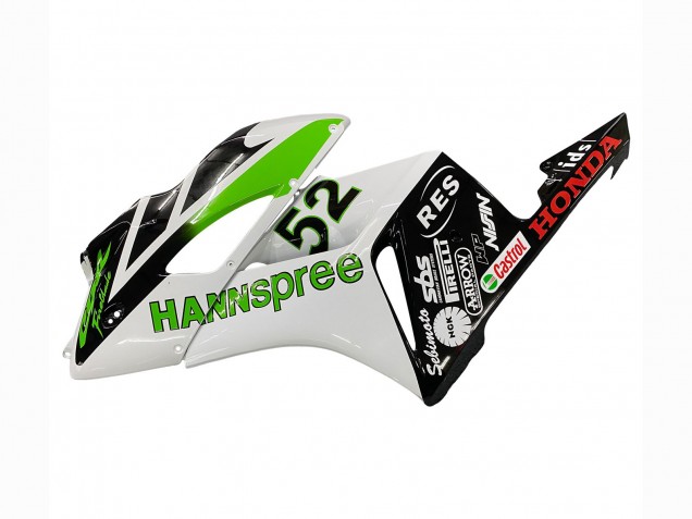 Carenados Moto Honda CBR1000RR 2004-2005 - Blanco Verde Negro Brillante Hannspree 52 Fábrica