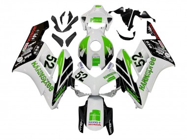 Carenados Moto Honda CBR1000RR 2004-2005 - Blanco Verde Negro Brillante Hannspree 52 Fábrica