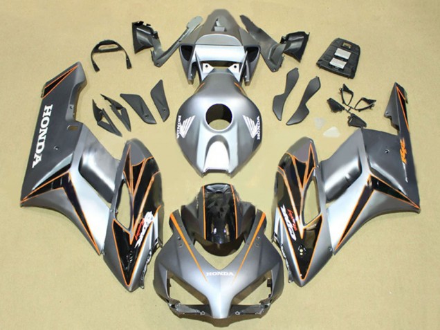 Carenados Moto Honda CBR1000RR 2004-2005 - Plata Naranja Negro Brillante Raya Fábrica