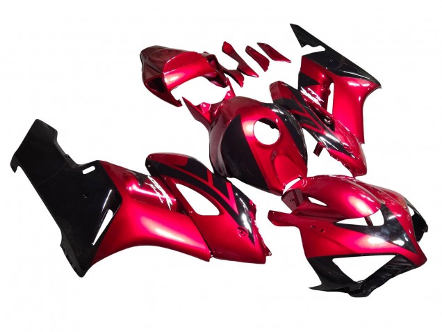 Carenados Moto Honda CBR1000RR 2004-2005 - Rojo Negro Brillante Raya Fábrica
