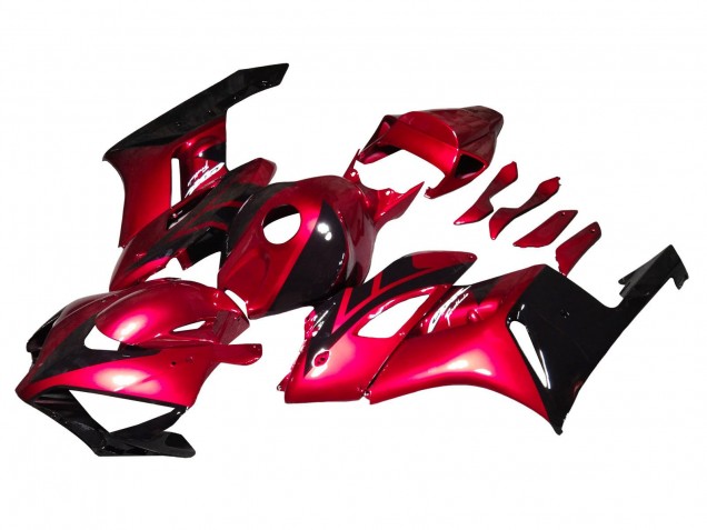 Carenados Moto Honda CBR1000RR 2004-2005 - Rojo Negro Brillante Raya Fábrica