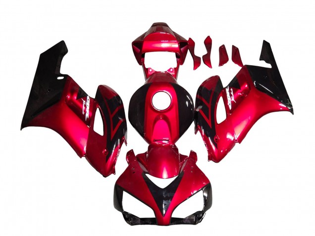Carenados Moto Honda CBR1000RR 2004-2005 - Rojo Negro Brillante Raya Fábrica