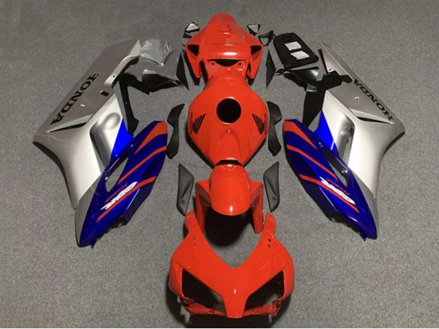 Carenados Moto Honda CBR1000RR 2004-2005 - Plata Azul Rojo Raya Fábrica