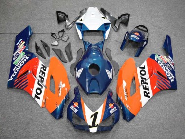 Carenados Moto Honda CBR1000RR 2004-2005 - Naranja Blanco Rojo Azul Repsol Fábrica