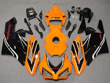 Carenados Moto Honda CBR1000RR 2004-2005 - Naranja Blanco Negro Brillante Raya Fábrica