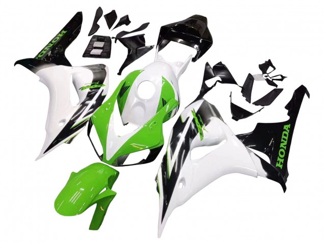 Carenado Moto Honda CBR1000RR 2006-2007 - Blanco Verde Negro Brillante Fábrica