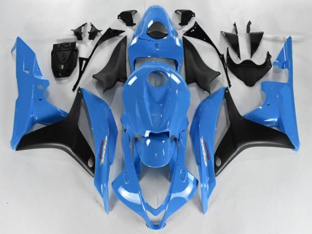Carenado Moto Honda CBR600RR 2007-2008 - Azul Claro Negro Brillante Fábrica