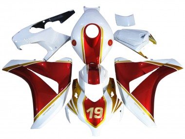 Carenados Moto Honda CBR1000RR 2008-2011 - Blanco Rojo Oro 19 Fábrica