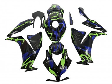 Carenados Moto Honda CBR1000RR 2012-2016 - Verde Azul Negro Brillante Fábrica
