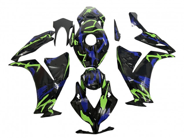 Carenados Moto Honda CBR1000RR 2012-2016 - Verde Azul Negro Brillante Fábrica