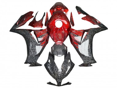 Carenados Moto Honda CBR1000RR 2012-2016 - Rojo Negro Falsificado FibraCarbono Fábrica
