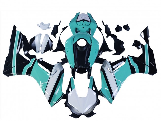 Carenados Moto Honda CBR1000RR 2017-2023 - Blanco Azul Claro Negro Brillante Fábrica