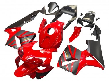 Carenados Moto Honda CBR600RR 2003-2004 - Rojo Negro Mate Carrera Fábrica