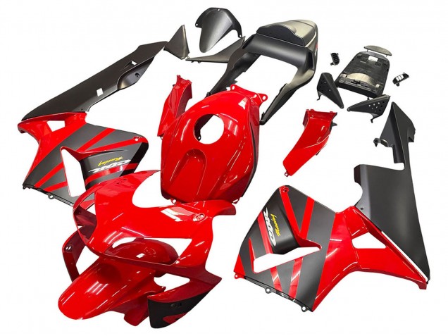 Carenados Moto Honda CBR600RR 2003-2004 - Rojo Negro Mate Carrera Fábrica