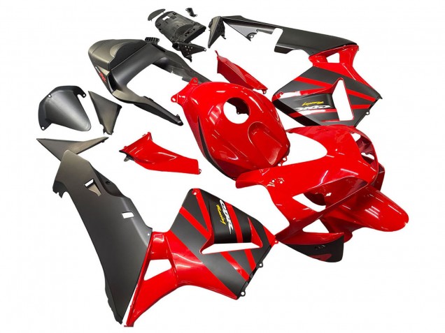Carenados Moto Honda CBR600RR 2003-2004 - Rojo Negro Mate Carrera Fábrica
