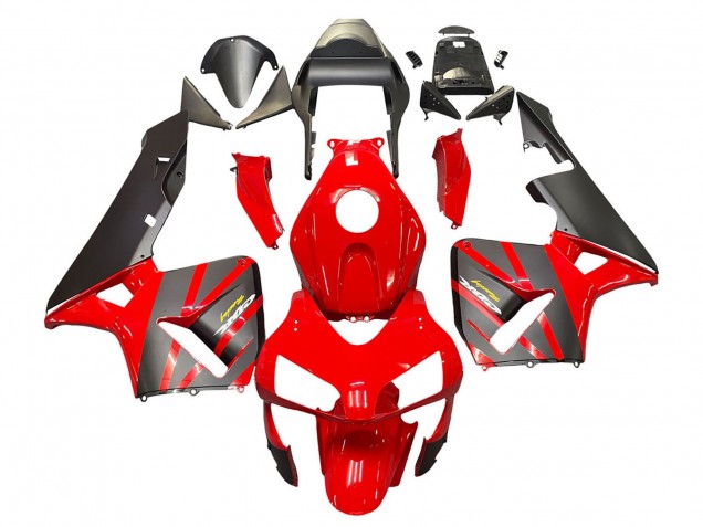 Carenados Moto Honda CBR600RR 2003-2004 - Rojo Negro Mate Carrera Fábrica
