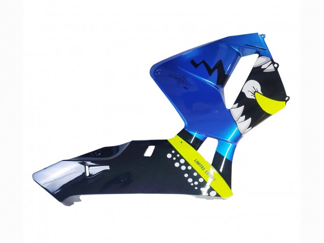 Carenados Moto Honda CBR600RR 2003-2004 - Azul Neon Amarillo Negro Brillante Tiburón Fábrica
