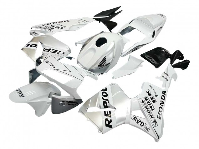 Carenados Moto Honda CBR600RR 2003-2004 - Blanco Plata Negro Repsol Fábrica