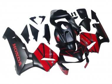 Carenados Moto Honda CBR600RR 2003-2004 - Rojo Negro Brillante Negro Mate Fábrica
