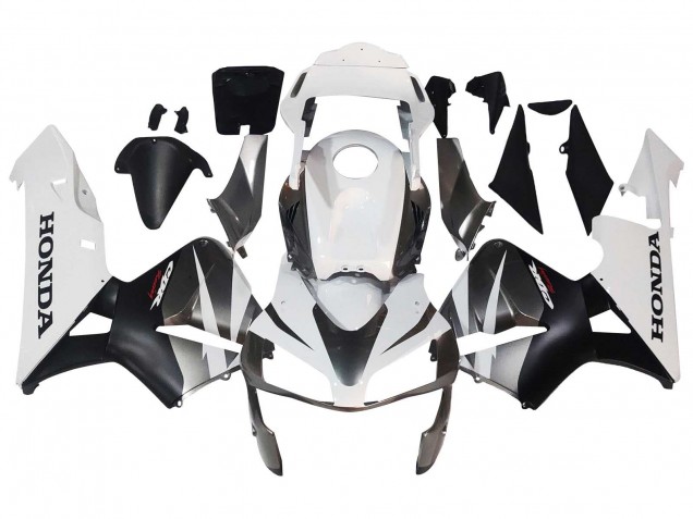 Carenados Moto Honda CBR600RR 2003-2004 - Blanco Negro Mate Carrera Fábrica
