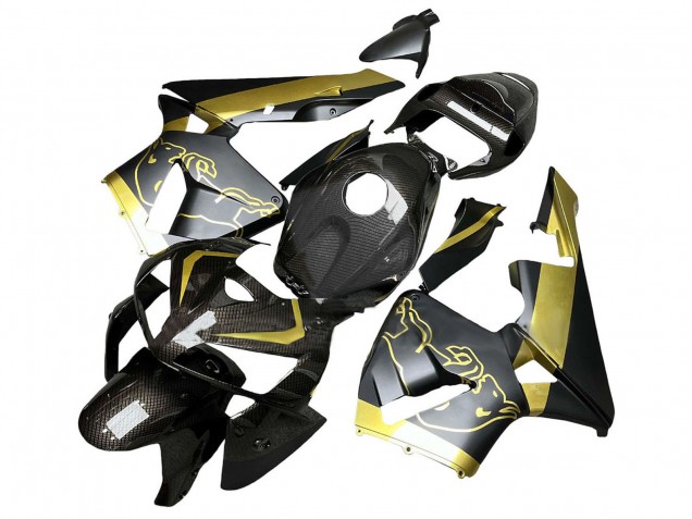 Carenados Moto Honda CBR600RR 2005-2006 - Negro Oro FibraCarbono Fábrica