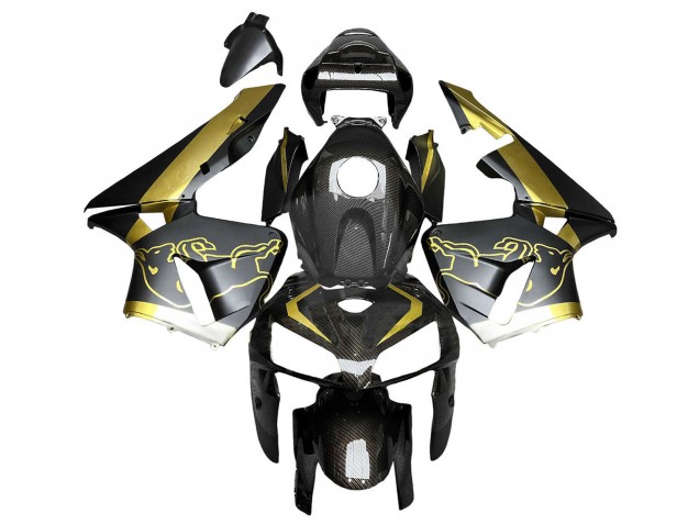 Carenados Moto Honda CBR600RR 2005-2006 - Negro Oro FibraCarbono Fábrica