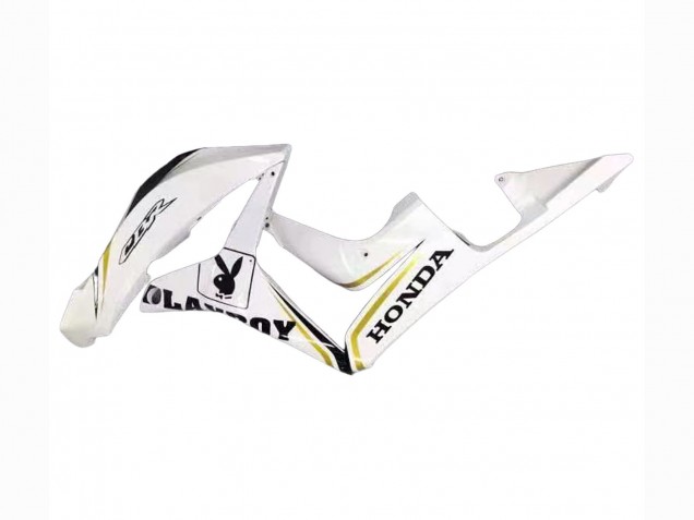 Carenado Moto Honda CBR600RR 2007-2008 - Blanco Oro Negro Brillante Playboy Fábrica