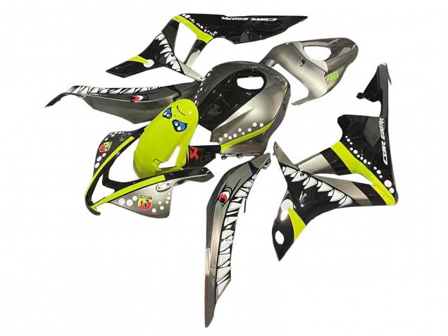 Carenados Moto Honda CBR600RR 2007-2008 - Gris Fluorescent Amarillo Tiburón Fábrica