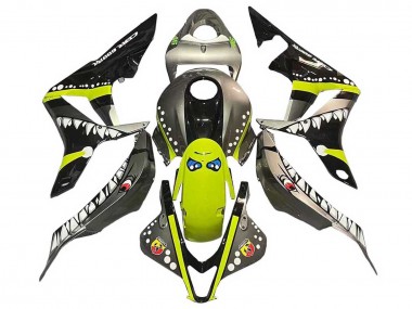 Carenados Moto Honda CBR600RR 2007-2008 - Gris Fluorescent Amarillo Tiburón Fábrica
