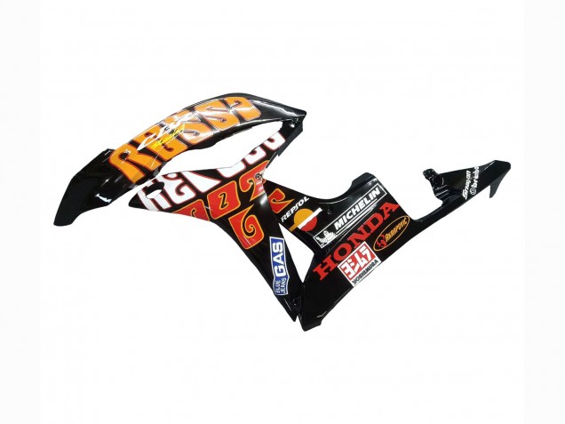 Carenados Moto Honda CBR600RR 2007-2008 - Amarillo Naranja Negro Brillante Rossi Repsol Fábrica