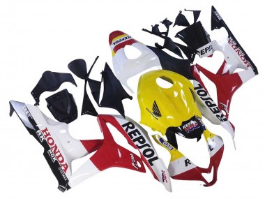 Carenados Moto Honda CBR600RR 2007-2008 - Blanco Amarillo Rojo Repsol HRC Fábrica