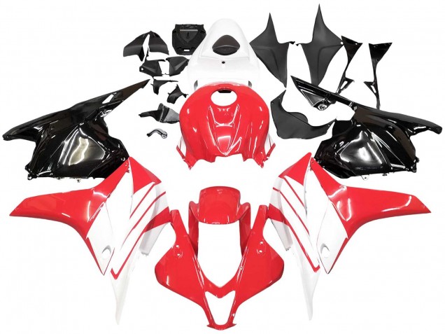 Kits Carenado Moto Honda CBR600RR 2009-2012 - Blanco Rojo Negro Brillante Fábrica