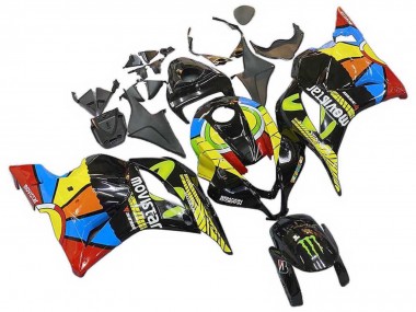 Carenados Moto Honda CBR600RR 2009-2012 - Negro Multicolor MoviStar Fábrica