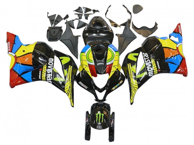 Carenados Moto Honda CBR600RR 2009-2012 - Negro Multicolor MoviStar Fábrica
