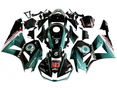 Carenado Moto Honda CBR600RR 2013-2023 - Azul Verdoso Negro Brillante Petronas 20 Fábrica