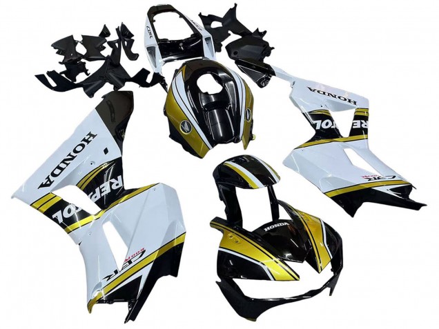 Carenados Moto Honda CBR600RR 2013-2023 - Blanco Oro Negro Brillante Repsol Fábrica