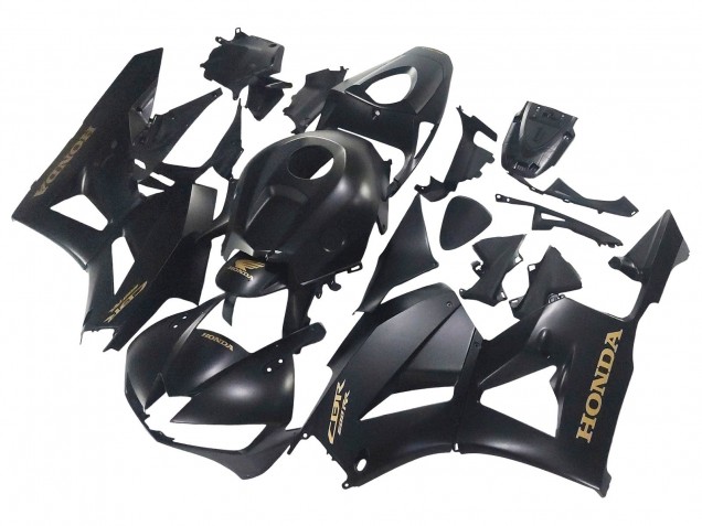 Carenados Moto Honda CBR600RR 2013-2023 - Negro Mate Oro Calcomanías Fábrica