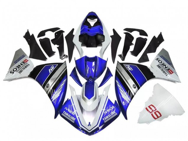 Carenados Moto Yamaha YZF R1 2009-2011 - Blanco Azul Negro Yamalube ENEOS M1 Fábrica
