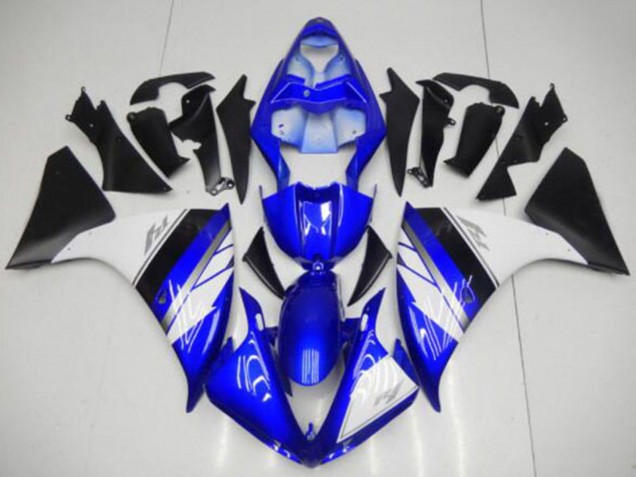 Carenados Moto Yamaha YZF R1 2009-2011 - Azul Blanco Negro Mate Fábrica