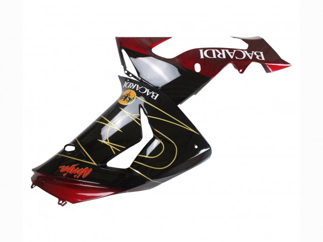 Carenados Moto Kawasaki ZX10R 2006-2007 - Negro Rojo Oro BACARDI Fábrica