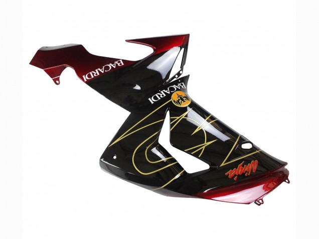 Carenados Moto Kawasaki ZX10R 2006-2007 - Negro Rojo Oro BACARDI Fábrica