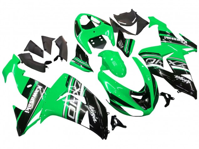 Kits Carenado Moto Kawasaki ZX10R 2006-2007 - Verde Blanco Negro Fábrica